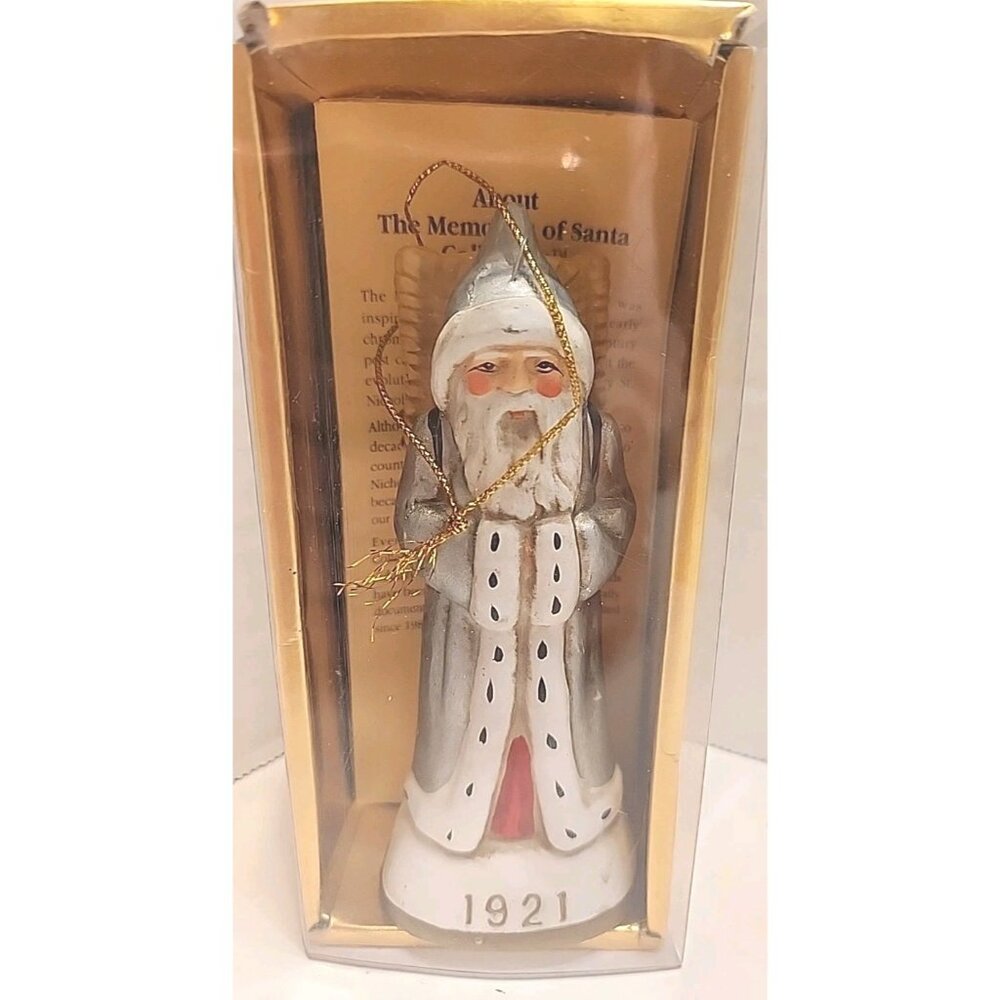 Vintage 1921 France Pere Noel Father Christmas Santa Ornament Holiday In Box